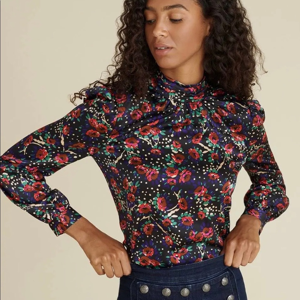 New with tags Veronica Beard Chilton silk floral blouse size 12